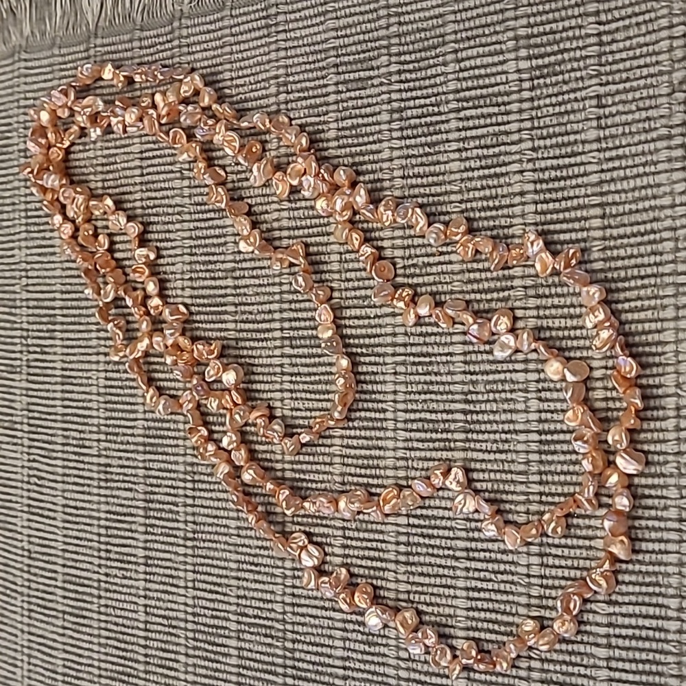 Real Keshi Pearl Long Necklace